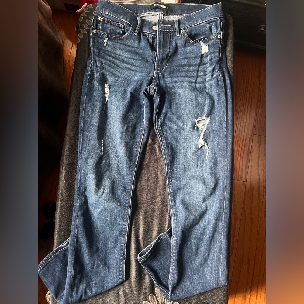 Express Dark Wash Express Skinny Jeans